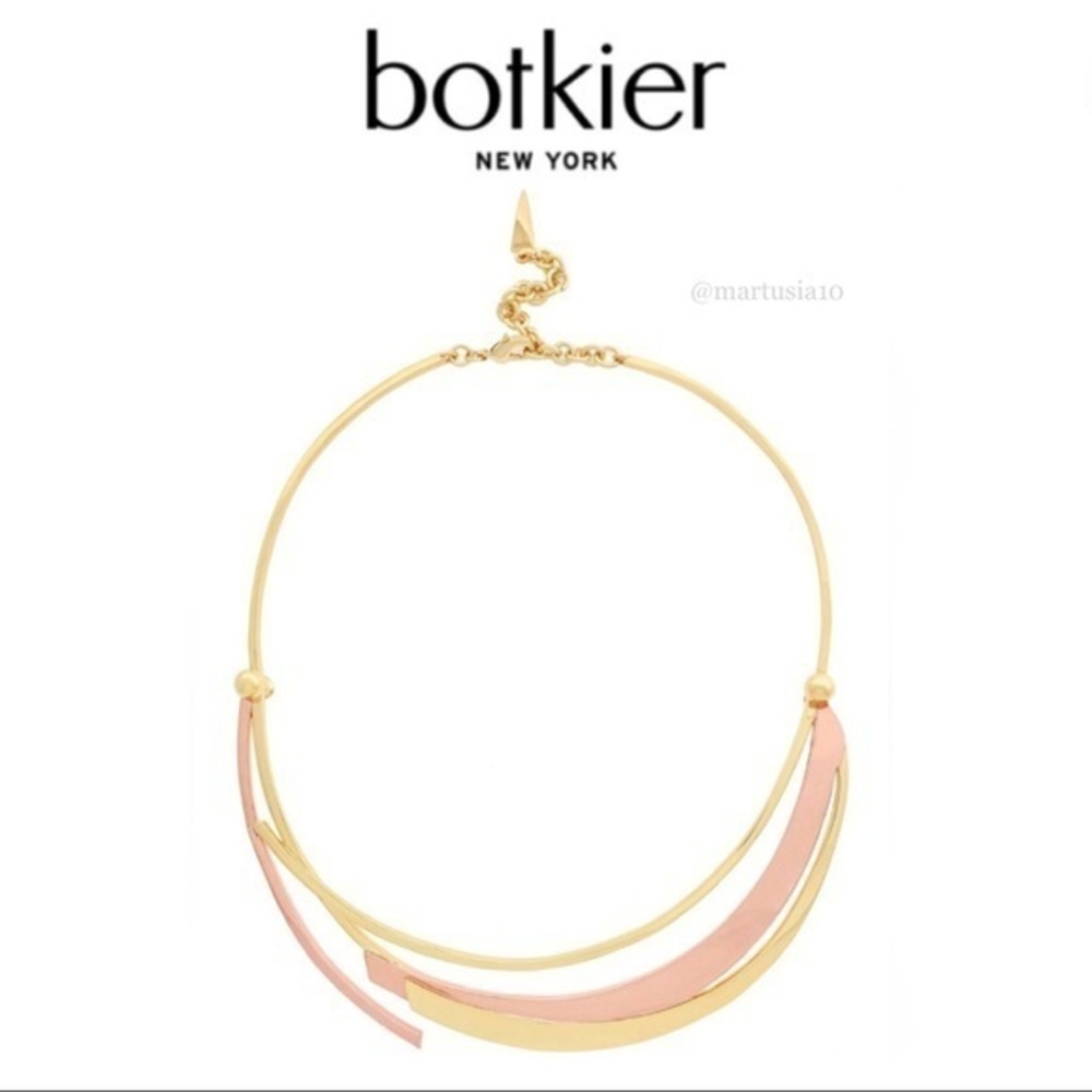 Botkier Gold tone faux collar necklace